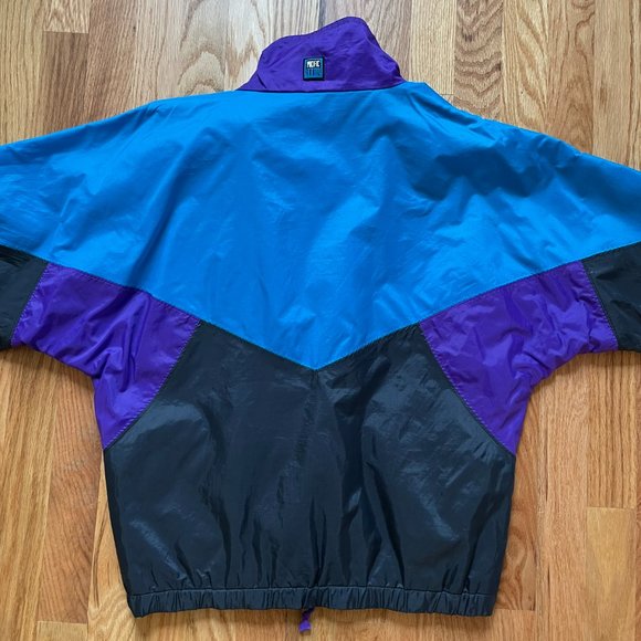 Vtg 80's 90's Pacific Trail Color Block Windbreaker Track Jacket Sz L (14/16) - Picture 2 of 13